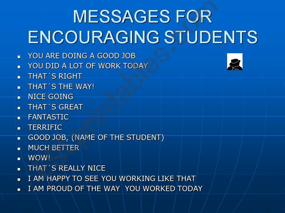 MESSAGES FOR ENCOURAGING STUDENTS
