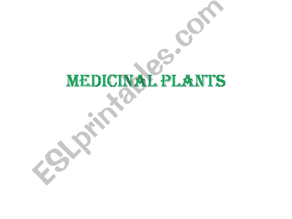 Medicinal plants powerpoint