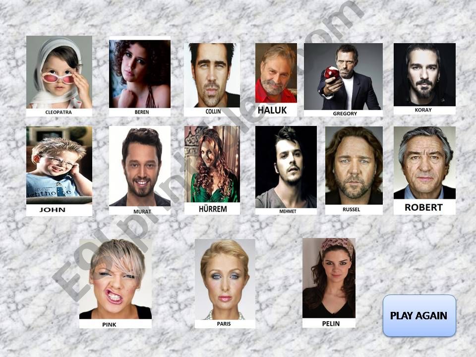 GUESS WHO: CELEBRITY powerpoint