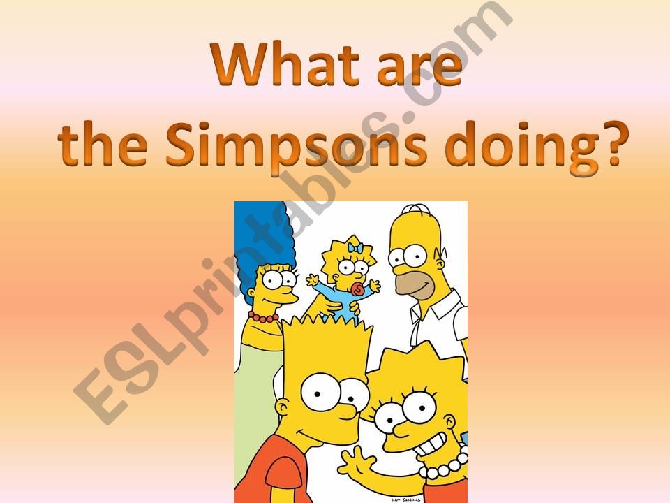 What are the Simpsons doing? powerpoint