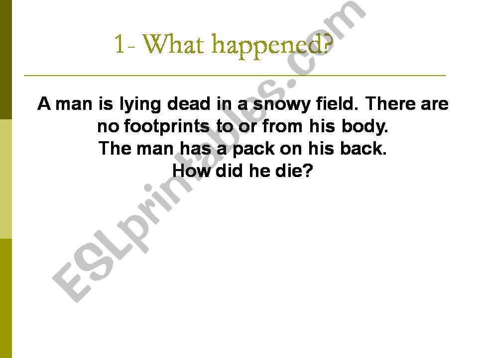 BRAIN TEASERS_  A SPEAKING ACTIVITY