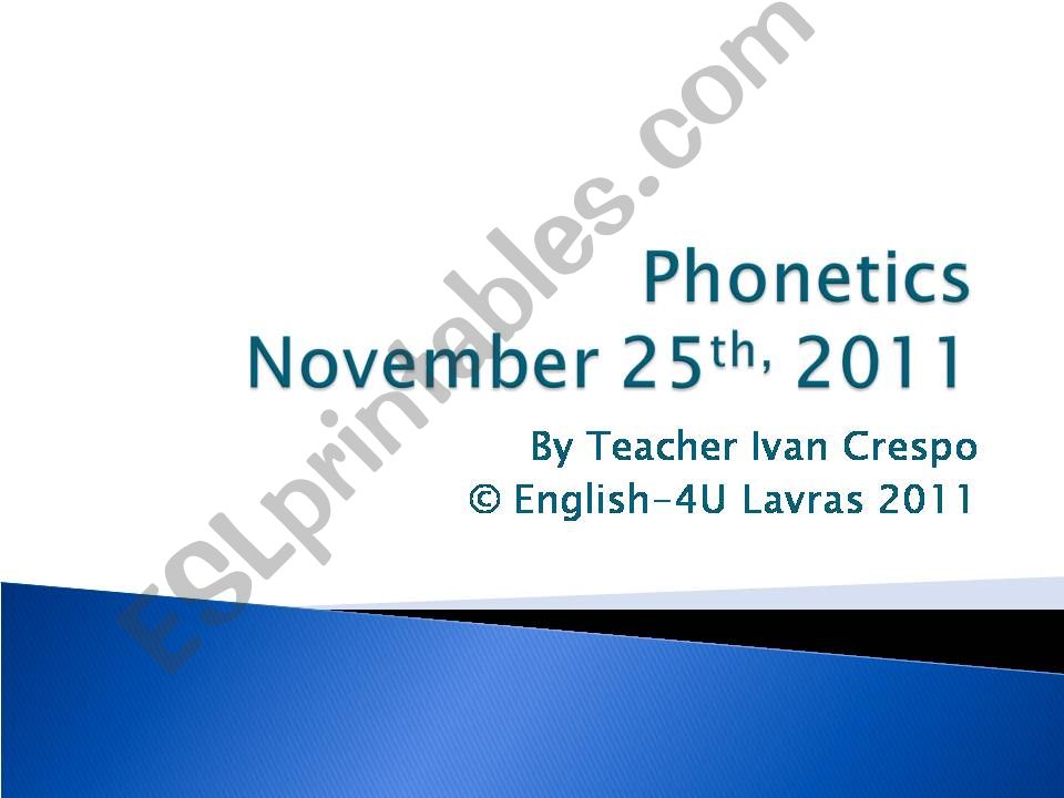 Phonology powerpoint