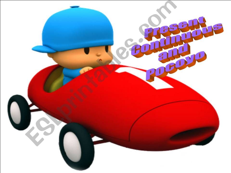 Present Continuous and Pocoyo powerpoint