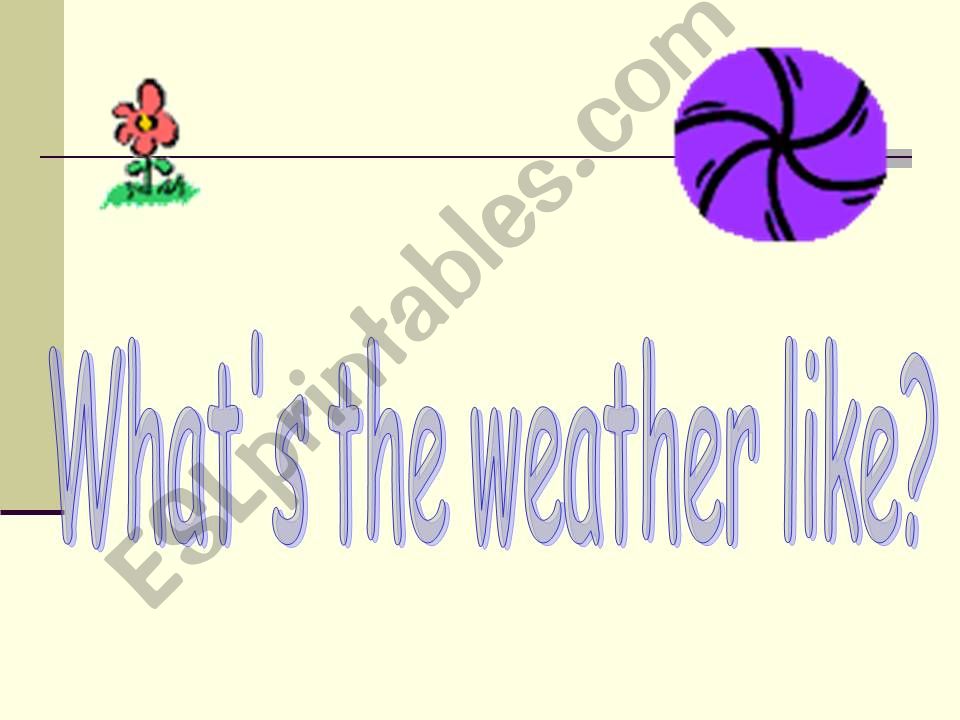 What is the weather like ? powerpoint