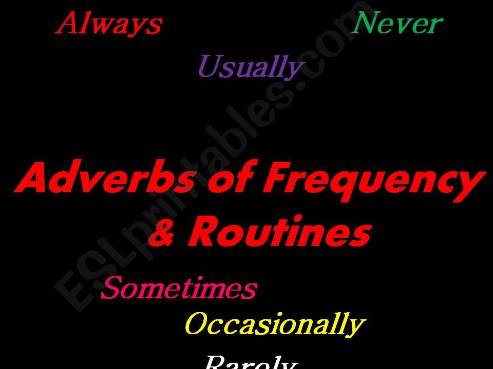 Adverbs of frequency routine powerpoint