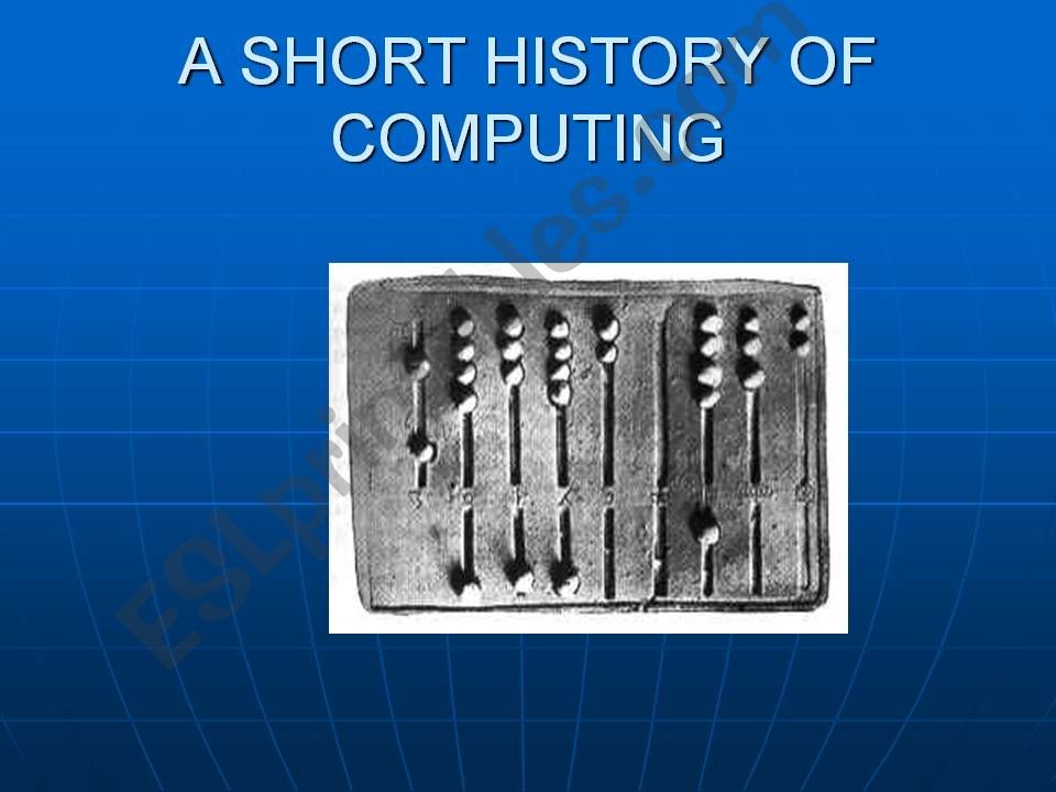 History of Computing powerpoint