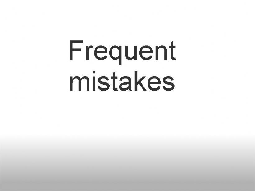 Frequent Mistakes 2 powerpoint
