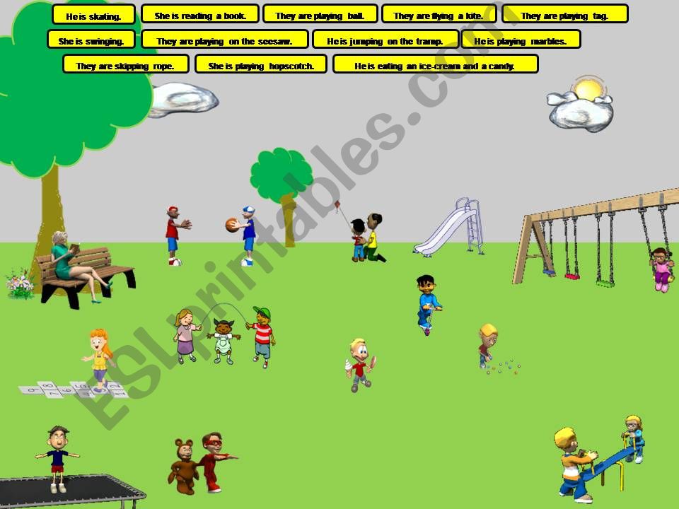 Drag & Drop Game / present continuous tense