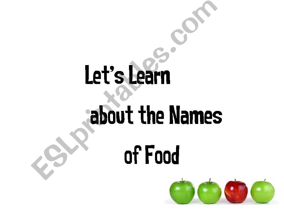Names of Food and 