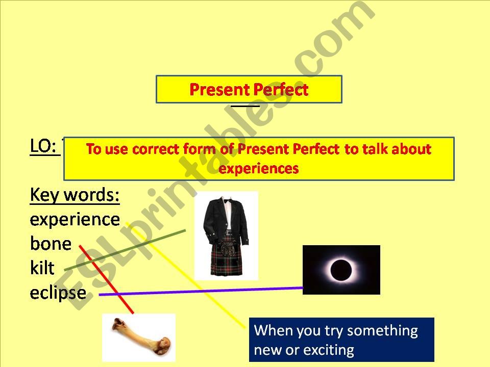 Present Perfect experiences in practice