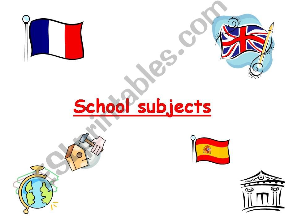 School subjects powerpoint