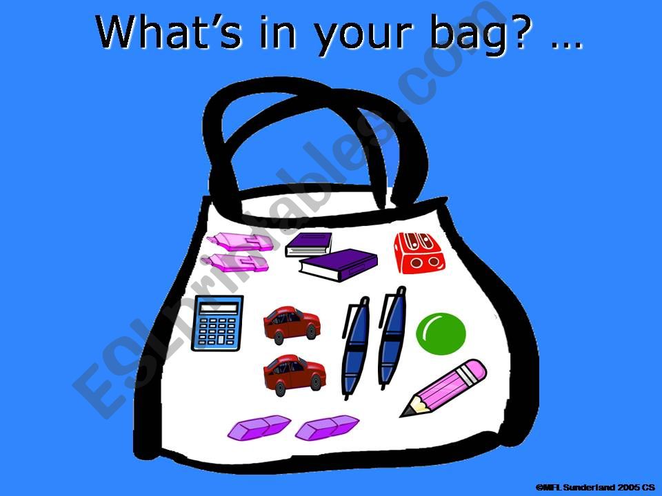 School things /whats in my bag
