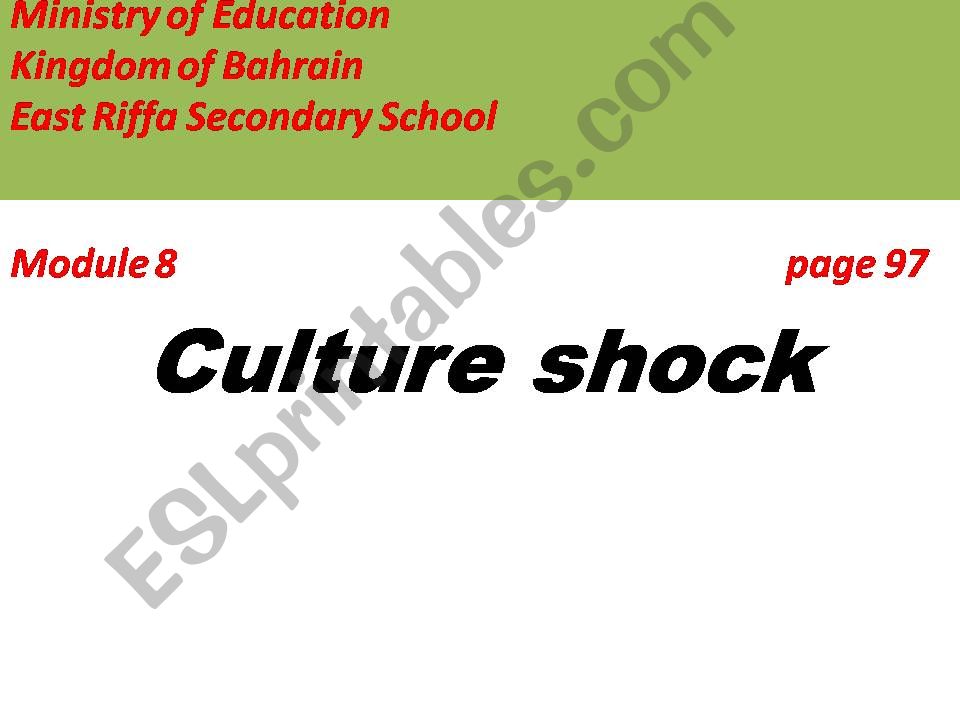 culture shock powerpoint