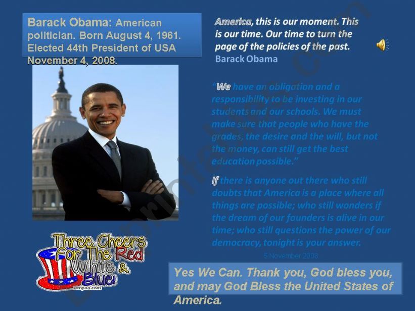 Homage to Barack Obama powerpoint