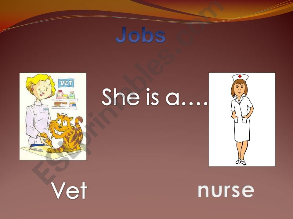 Jobs (He and She subject pronouns)