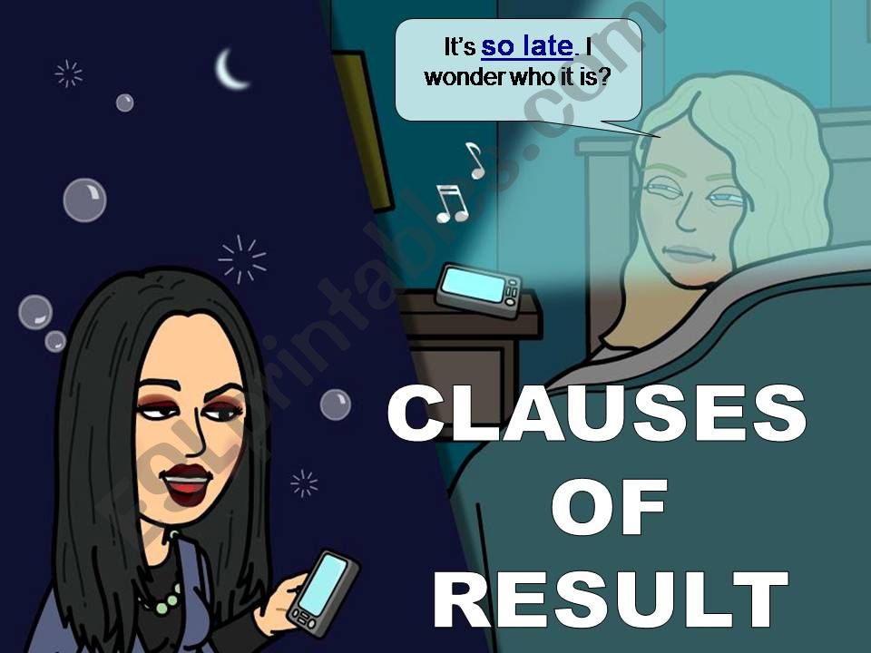 CLAUSES OF RESULT powerpoint