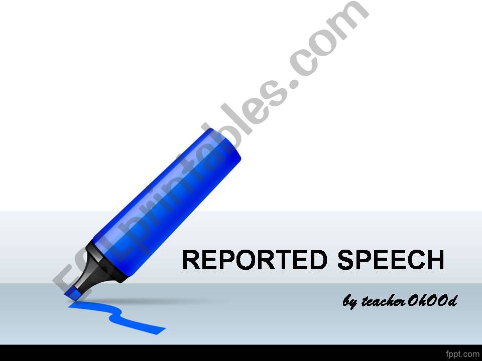 reported speech powerpoint