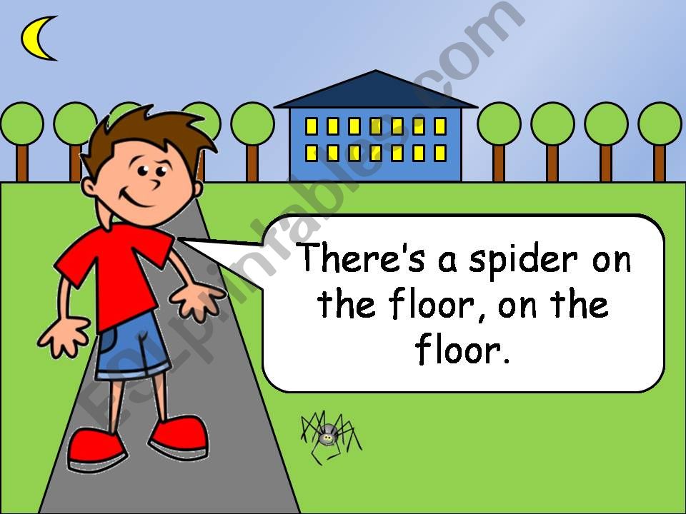 Song animation - Theres a spider on the floor