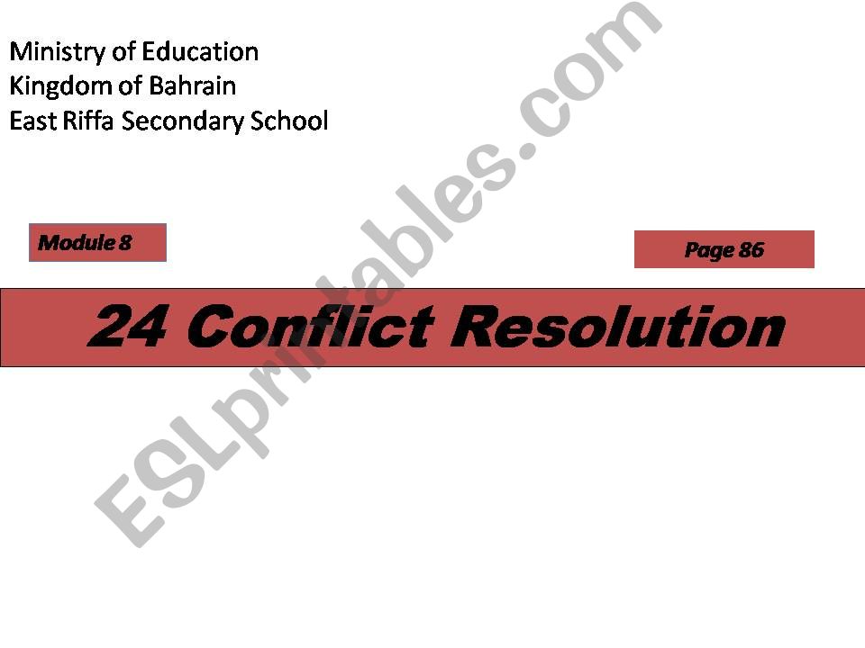 coflict resolution powerpoint