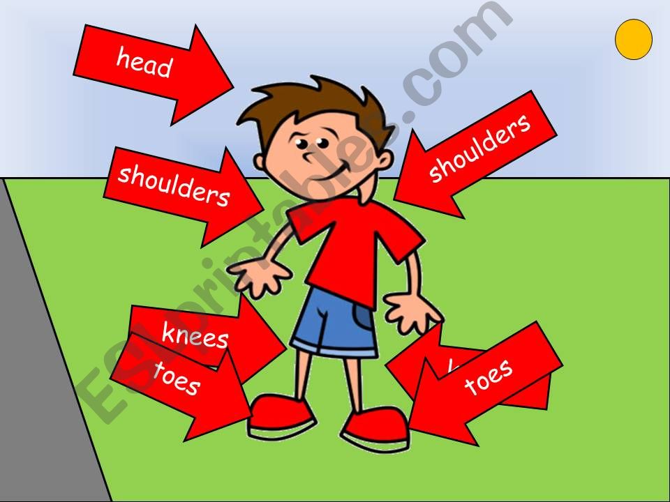Song animation - Head, shoulders, knees, and toes