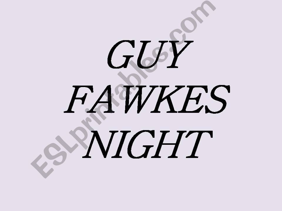 Guy Fawkes powerpoint