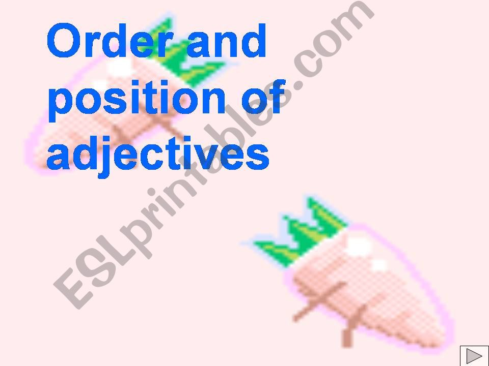 Order of Adjectives powerpoint