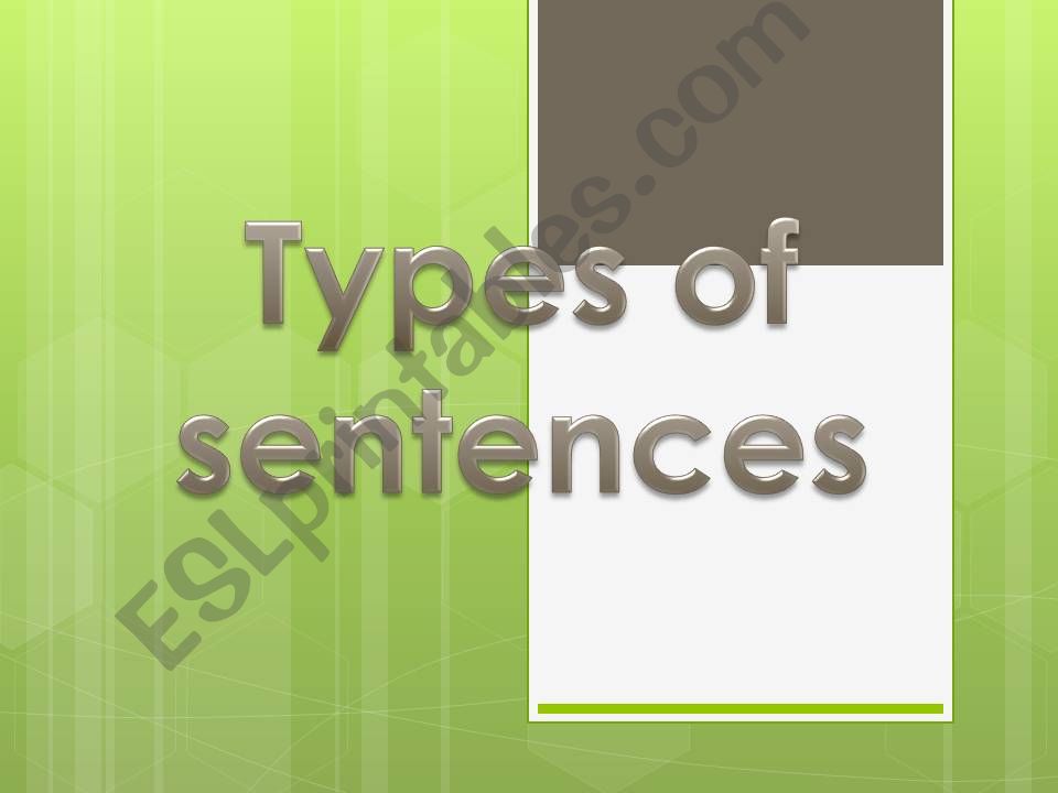 Types of sentences powerpoint