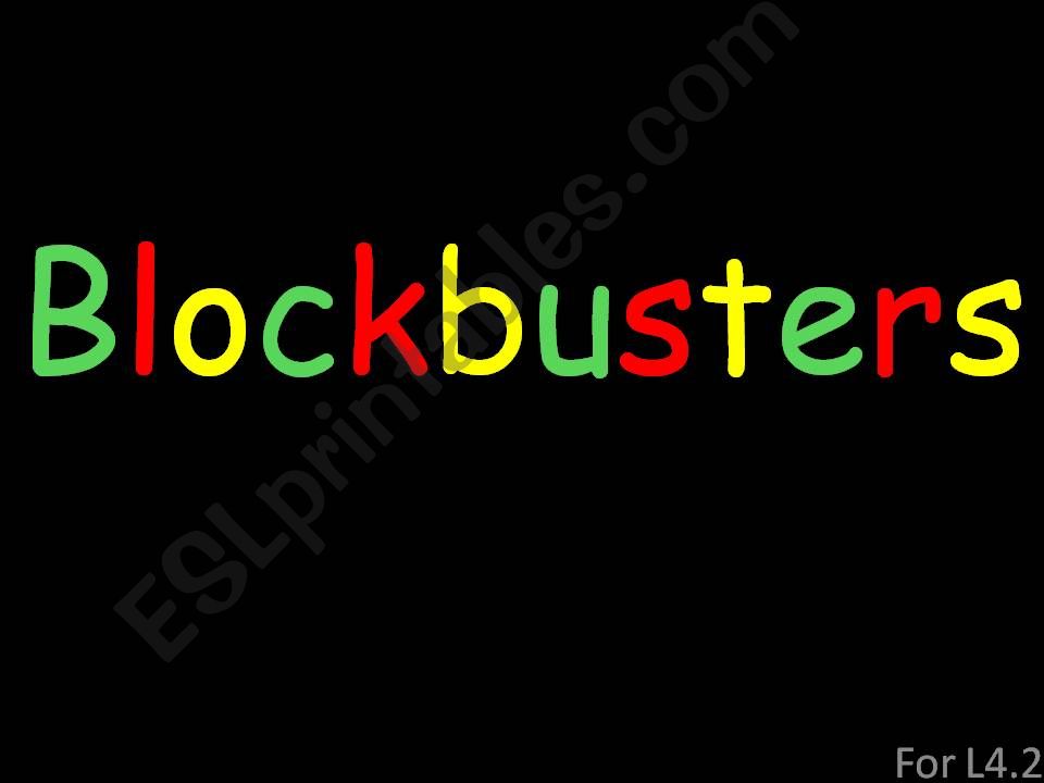 Blockbusters 4.2 powerpoint
