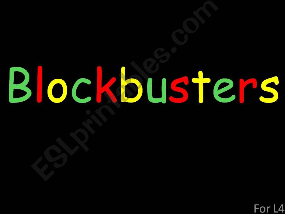 Blockbusters 4.3 powerpoint