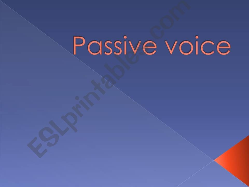 Passive voice powerpoint