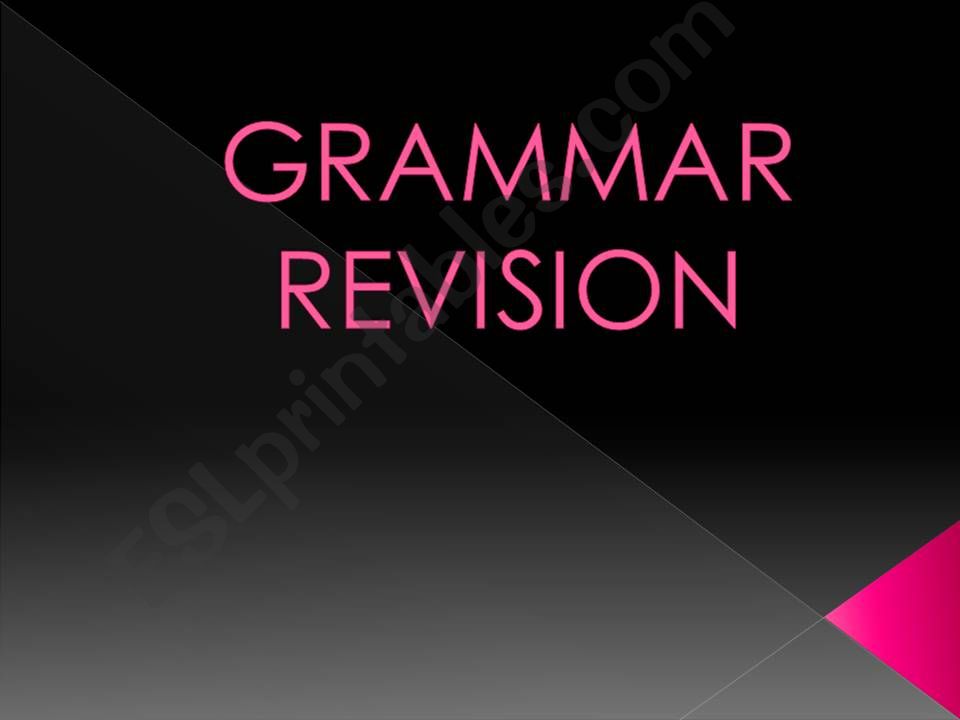 Grammar revision powerpoint