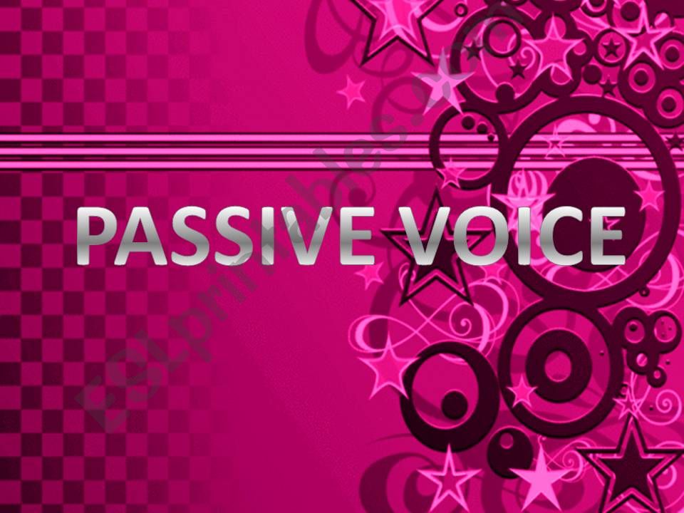 PASSIVE VOICE powerpoint