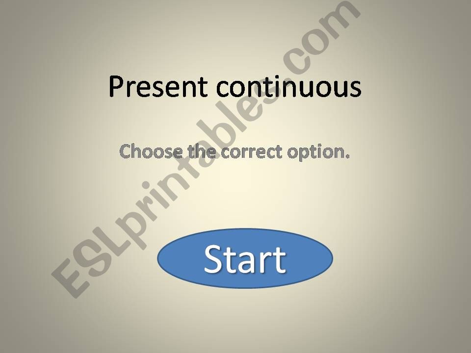 Present Continuous - game powerpoint