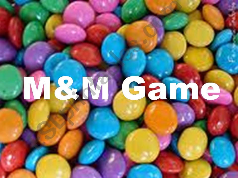 M&Ms Game powerpoint