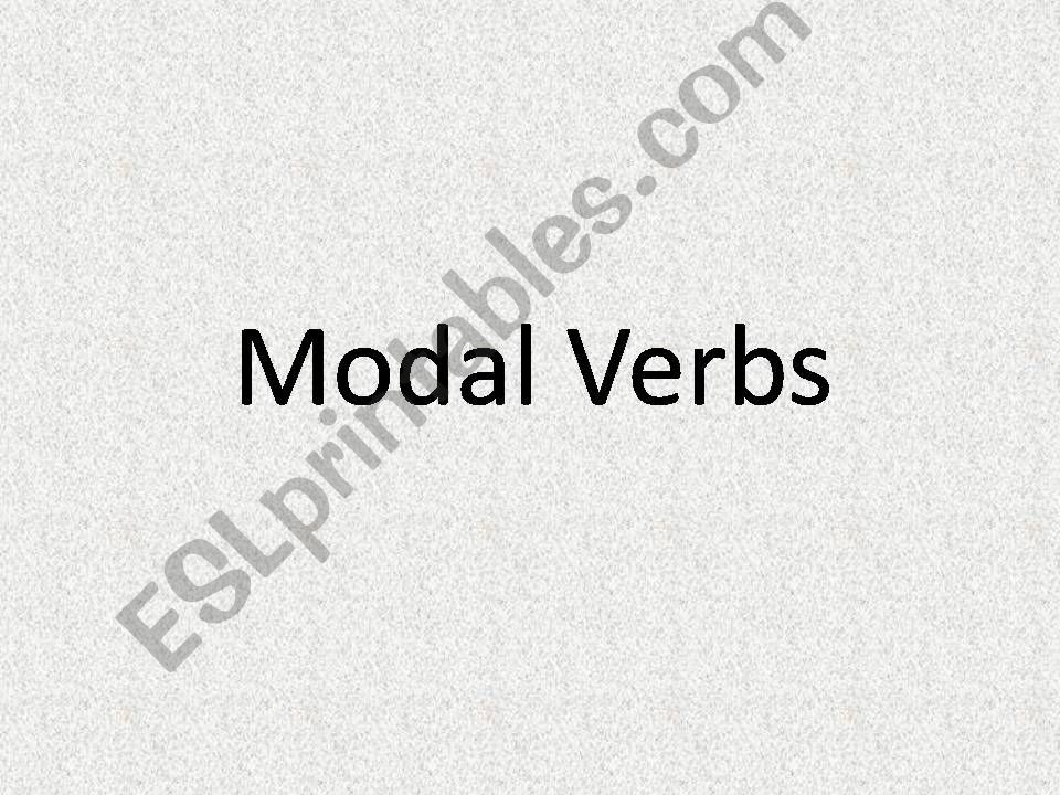 Modal Verbs powerpoint