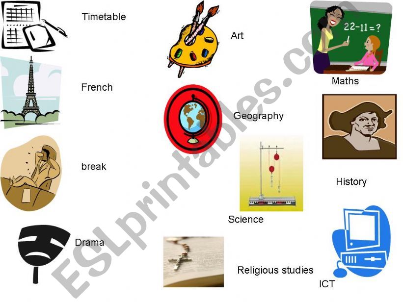 School subjects powerpoint