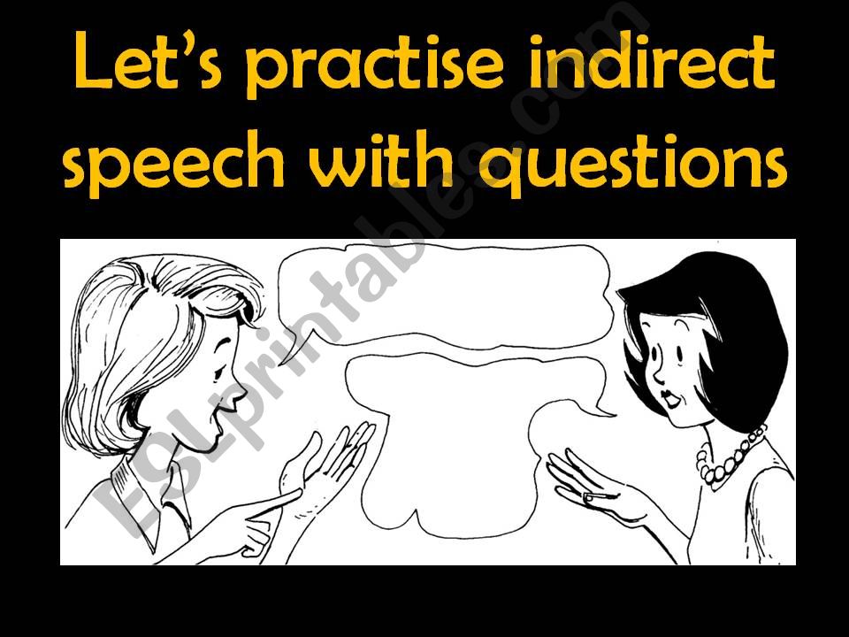 practise indirect speech - questions