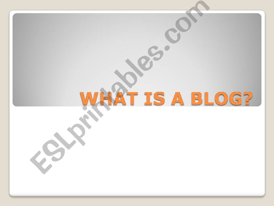 what is a blog powerpoint