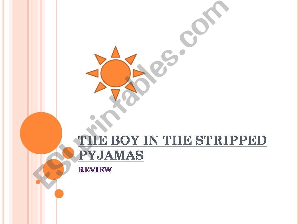 the boy in stripped piyamas powerpoint