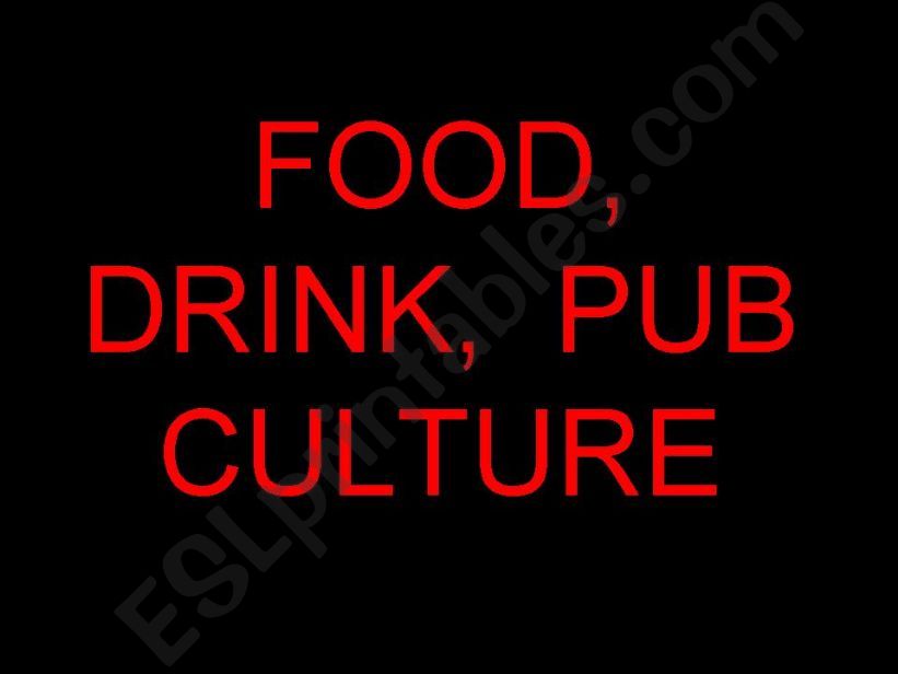 GREAT BRITAIN-food drink pub an culture