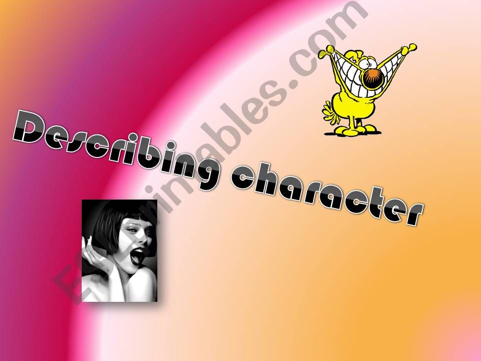Describing character powerpoint