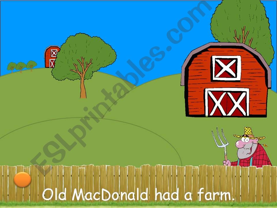 Song animation - Old MacDonald - Part 1