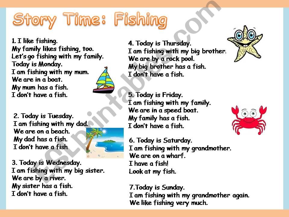 story time Lets go fishing powerpoint
