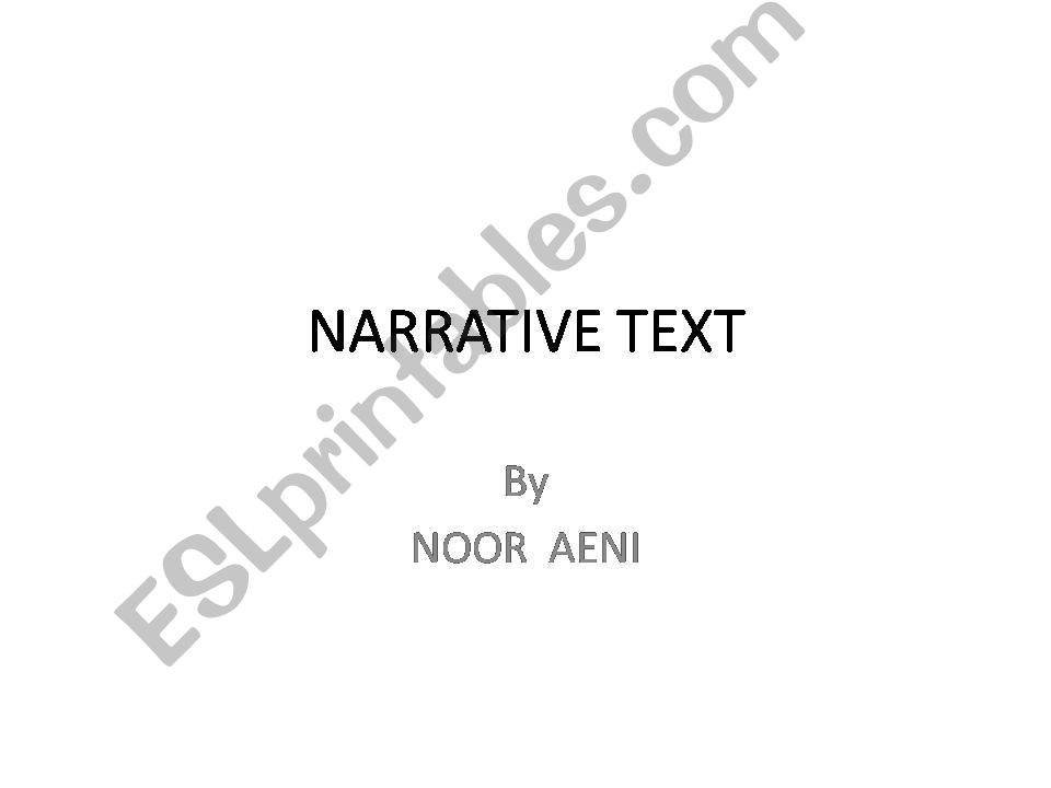 narrative text power point powerpoint