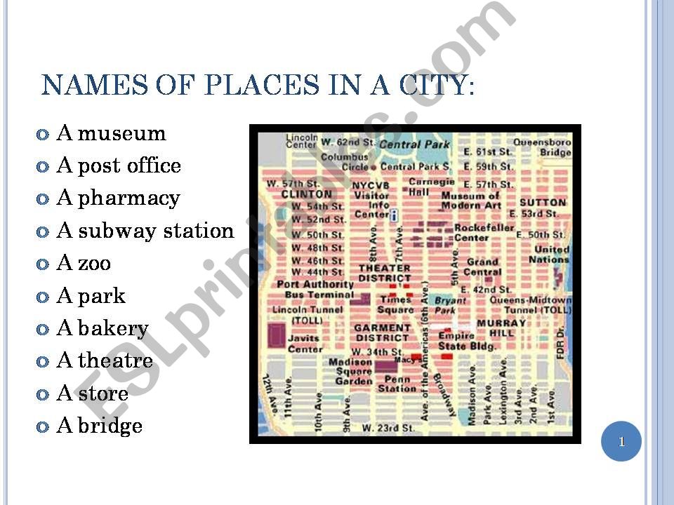 follow up to Let´s visit Manhattan (next 7 slides of 21)