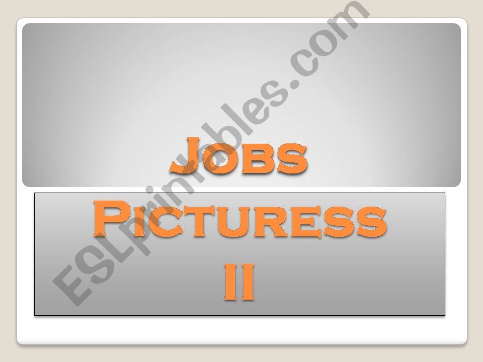 Occupations pictures powerpoint