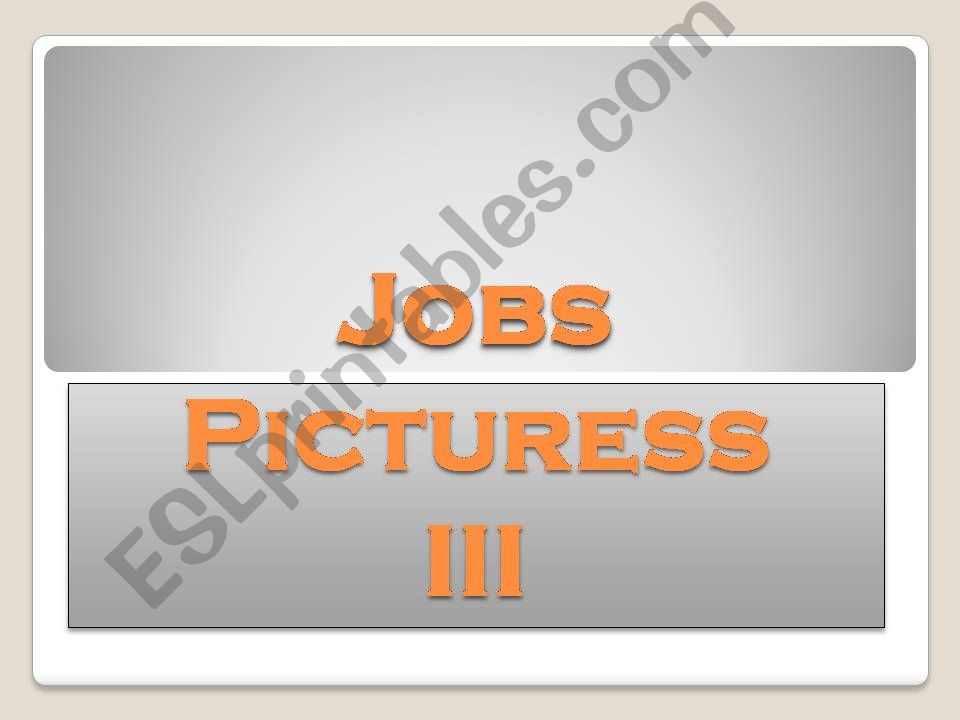 Occupations pictures powerpoint