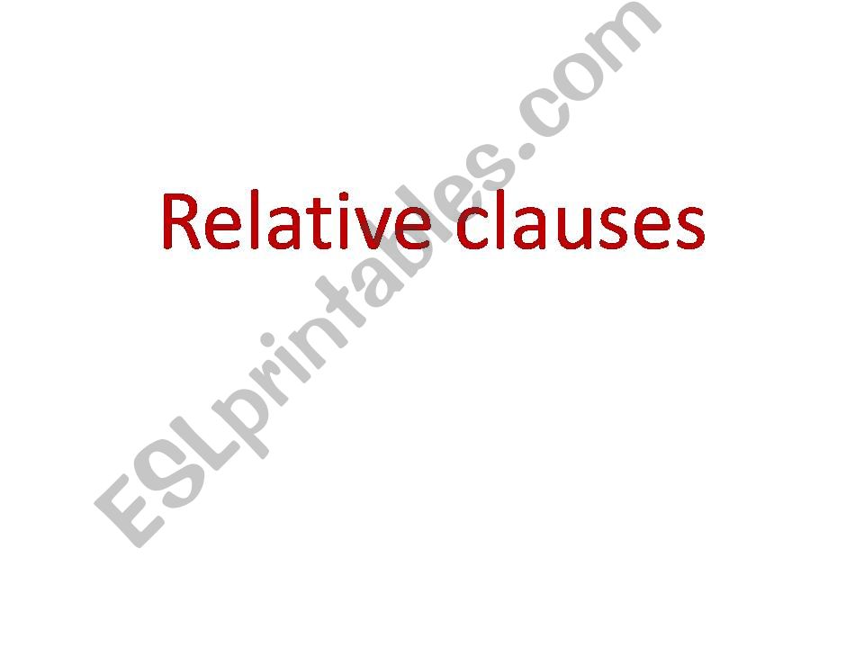 relative clauses powerpoint