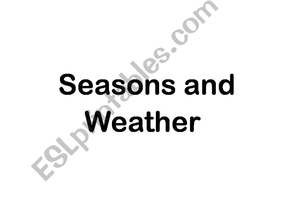 seasons and weather powerpoint