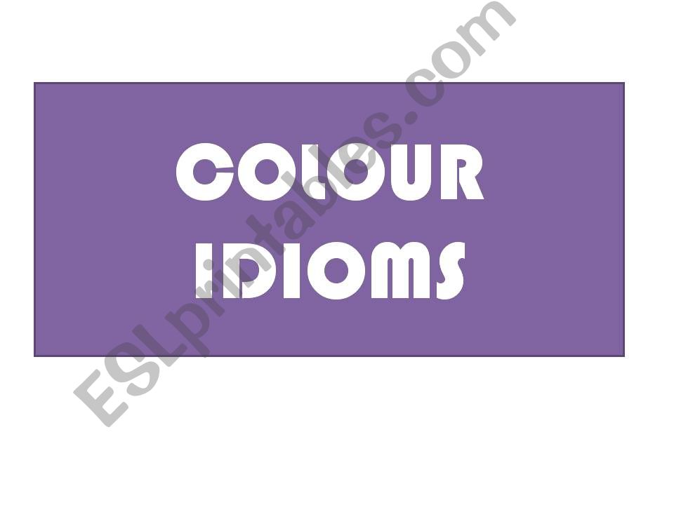 Colour idioms powerpoint